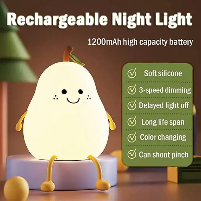 Pear SIlicon Night Light 2.webp